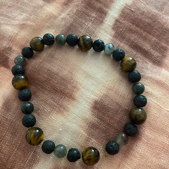 Bracelet African blood beads and tiger eye - Picture 4 of 4